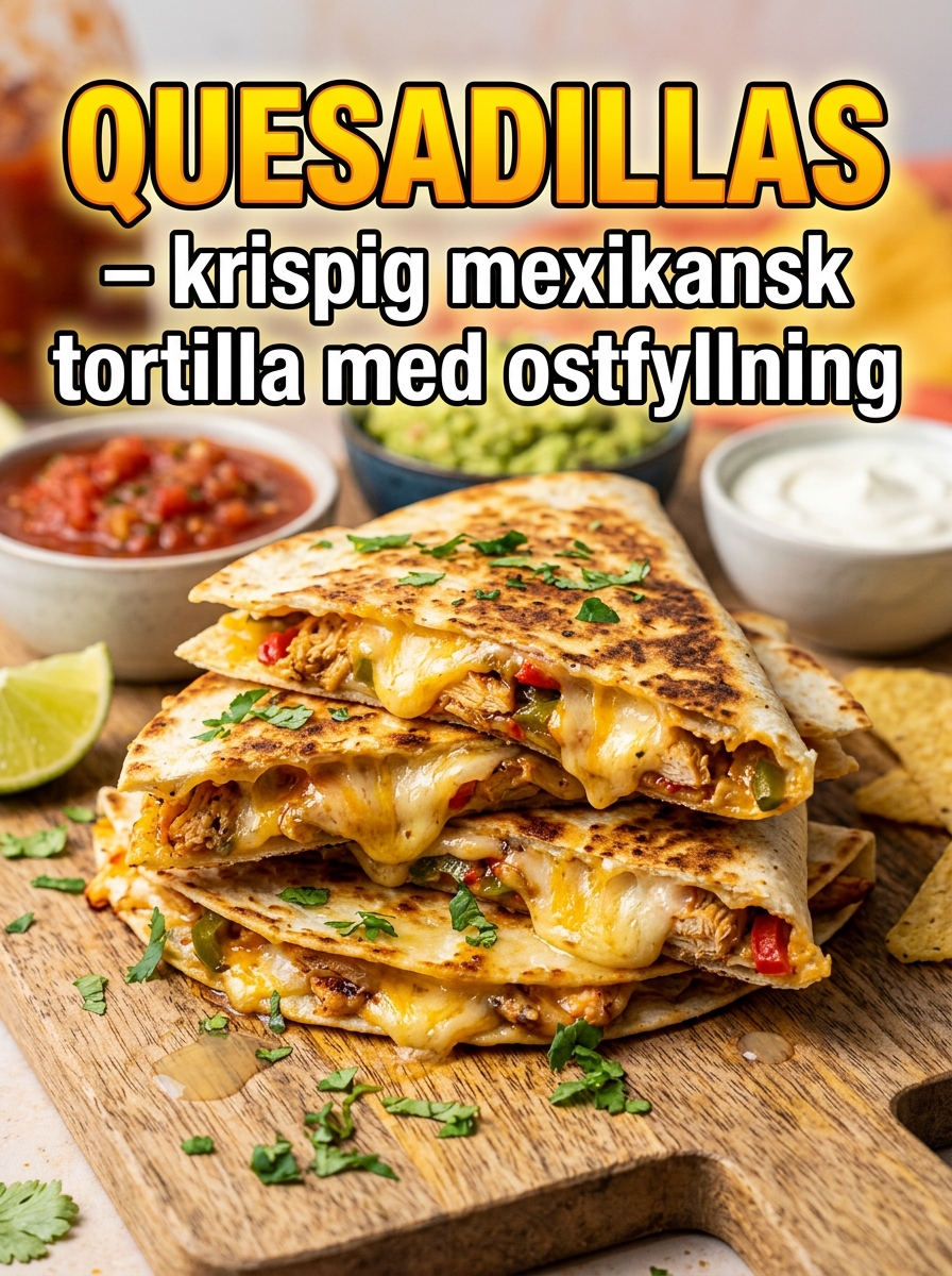 Quesadillas: krispig mexikansk tortilla med ostfyllning – snabbt och gott